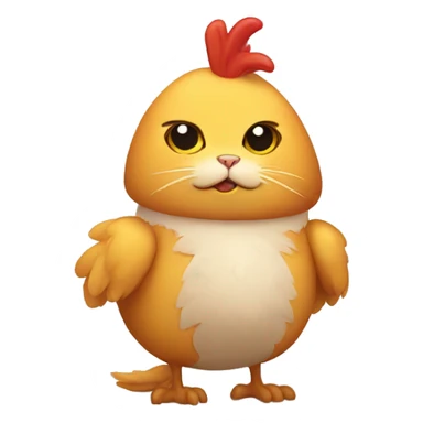 Cat in a chicken costume sticker