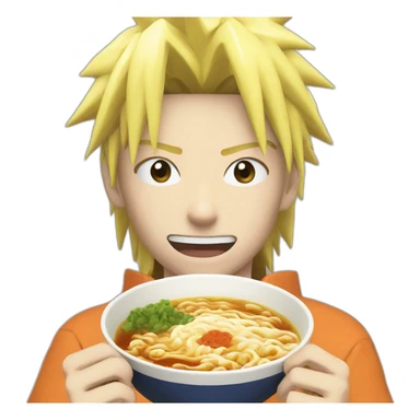 Naruto blond eat Ramen sticker