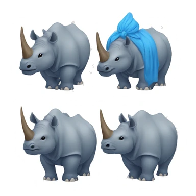 Sikh one horned rhino with blue joodi  sticker