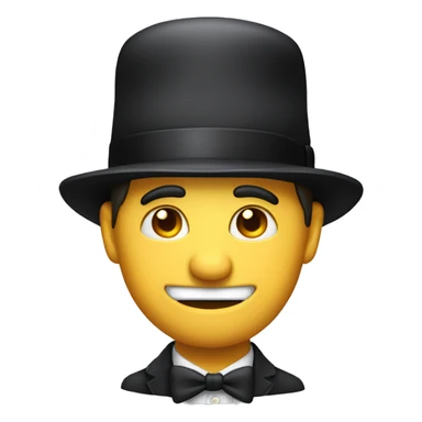 John Scacchetti wearing a bowler hat sticker