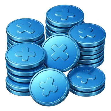 blue coins credit pack sticker