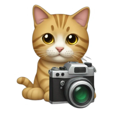 Un gato con una camara sticker