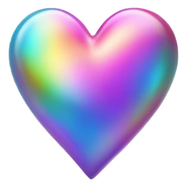 iridescent heart  sticker