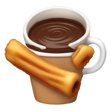 Taza de Chocolate con churros sticker