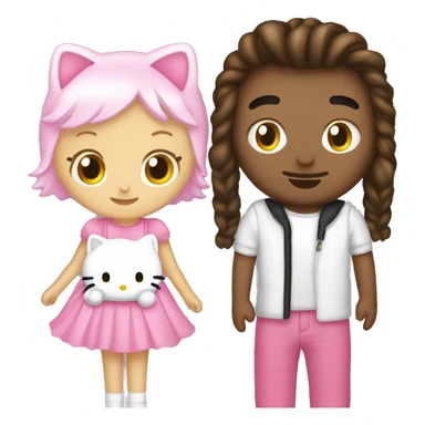 Hello kitty and dear Daniel  sticker