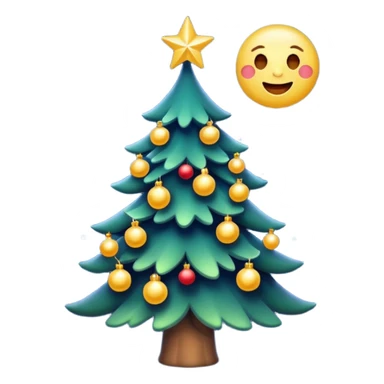 emoji of christmas night sticker
