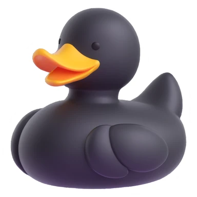 black rubber duckie sticker