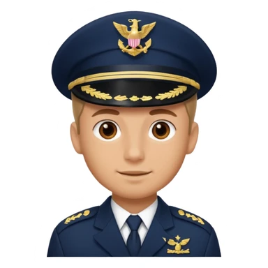 male navy soldier, cute face. sticker