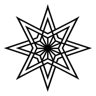 star with a geometric pattern sticker