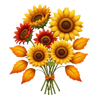 Autumn flour bouquet sticker