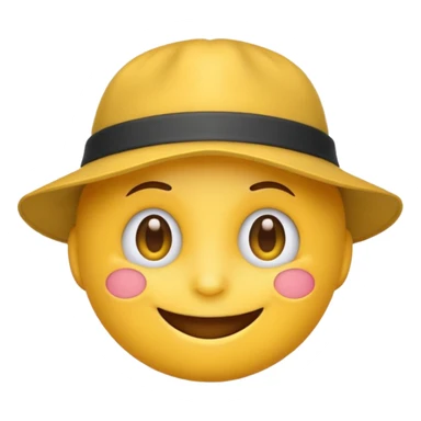 Cool emoji with hat sticker