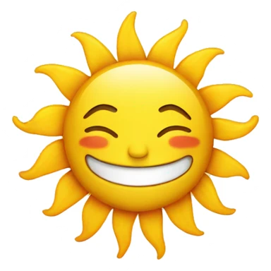A happy sun emoji sticker