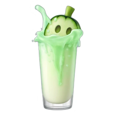 Glow man  cucumber milk splash sticker