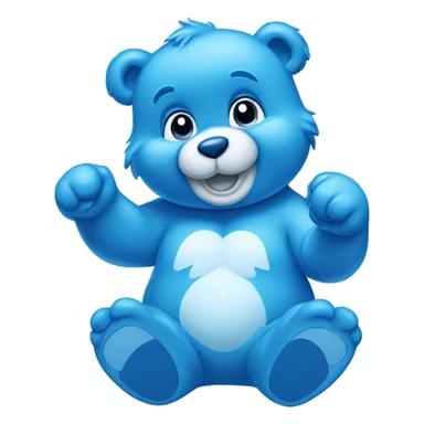 Blue care bear sticker
