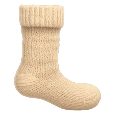 Two beige knitted cozy socks sticker