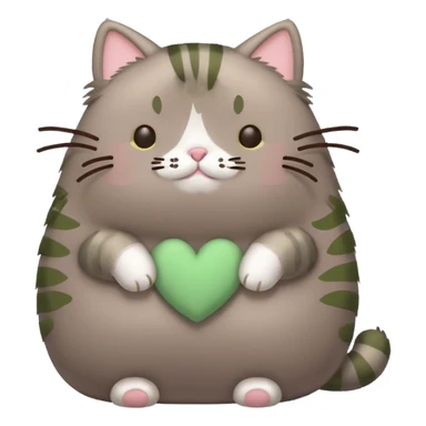 green pusheen sticker