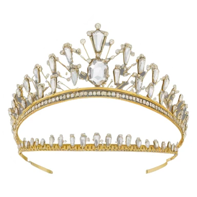 romanov art deco tiara gold crystals no background sticker
