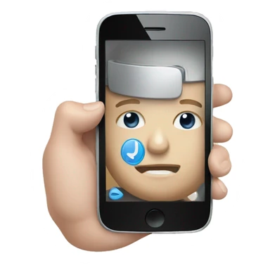 phone in hand sticker