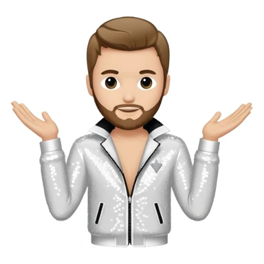 Blake Lewis, Pop Singer (b.1981) with white sequin outfit sticker