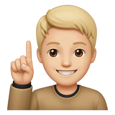 Smiling with middle finger up sticker