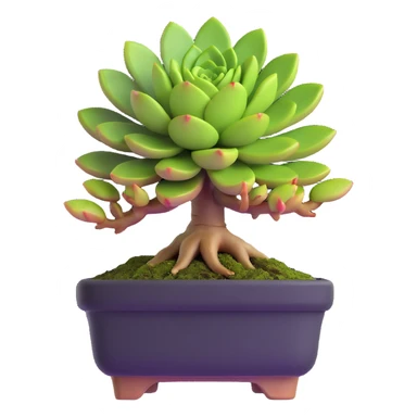 succulent bonsai plant sticker