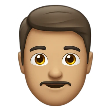 Homme confus avec les sourcils plissé et les yeux presque fermés sticker