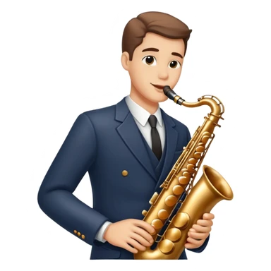Swing jazz musician playing saxophone sticker