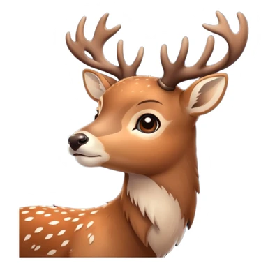 a deer and stars sticker