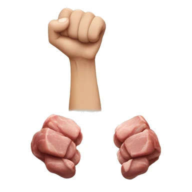fist holding meat sticker