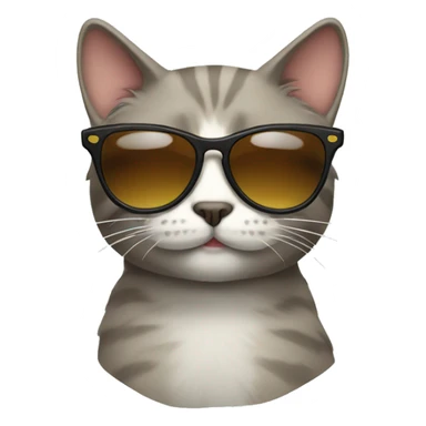Cat with sunglasses sticker