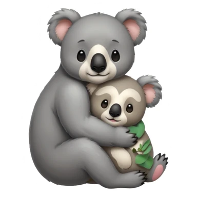 Bear cuddles with koala  sticker