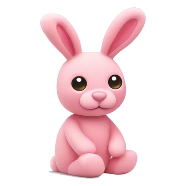 pink bunny jellycat inspired sticker