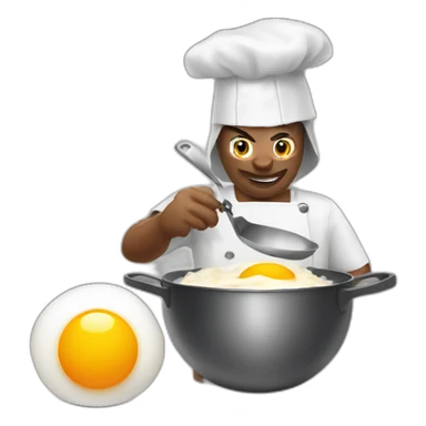 Predator cooking an egg sticker