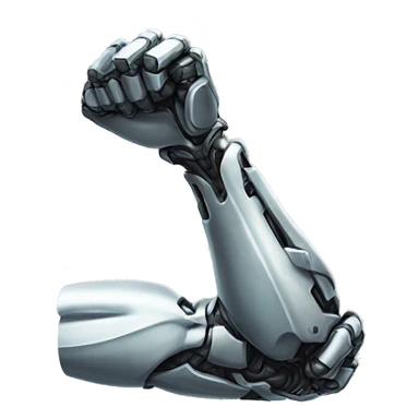Cyborg arm with shocks flexing bicep and shoulder sticker