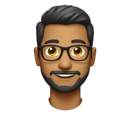 indian Guy with specs and light beard, light skin andhandsome  sticker