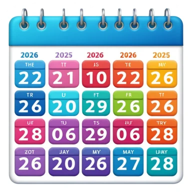 2026 calender  sticker