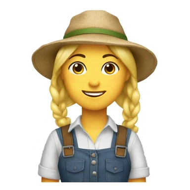 3 farmer girl sticker