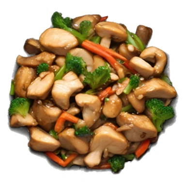 chinese chicken stir fry mushrooms sticker