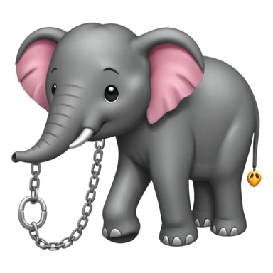 pata de elefante con  cadena, simulando esclavitud sticker