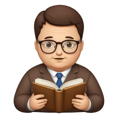 make a fat brown teacher with glasses and ya sticker