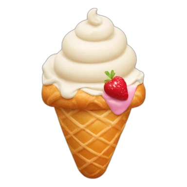 ice cream croissant sticker
