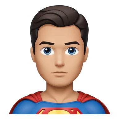 superman face with blue eyes sticker