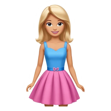 barbie girl different dresses sticker