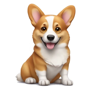 Corgi say hi sticker