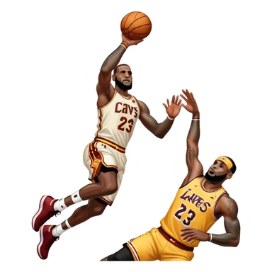 LeBron dunking sticker