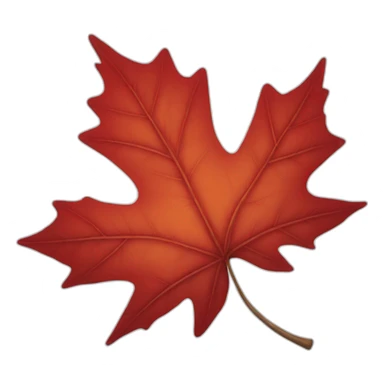 One Red maple leaf sticker