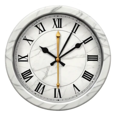 White marble effect Clock sticker