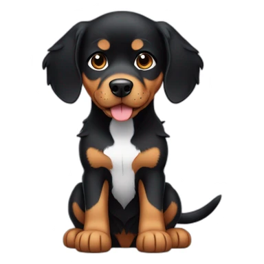 Slavic Boy with curly Black Hair with Entlebucher zennenhund sticker