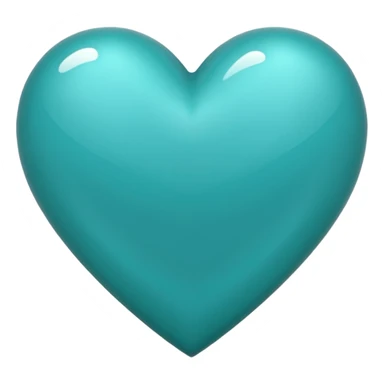 teal colored heart sticker
