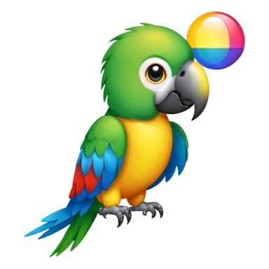 Parrot at the disco sticker